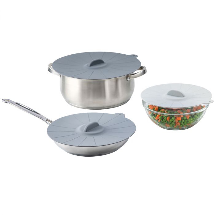 Silicone Cooking & Storage Lids, Set of 3